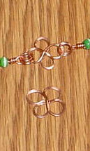 wire wrapped clover link tutorial