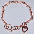 Beaded Heart Bracelet in Copper Project