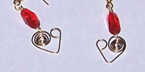 Whirly Wire Heart Earrings Project