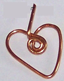 make a wire heart headpin wedding jewelry