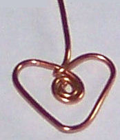 make a wire heart headpin valentine jewelry