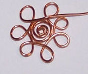wire wrapped flower earrings