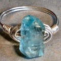 rough stone wire ring to make