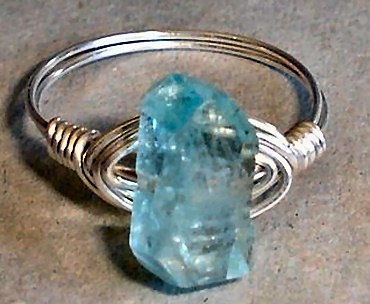 rough stone wire ring to make