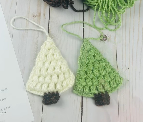 crochet christmas tree craft ornament tutorial