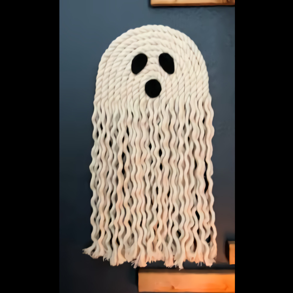 Easy Halloween Rope Ghosts Walling Hangings