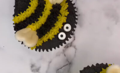how to decorate bumblebee cupcakes
