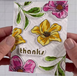 floral thank you card project to make