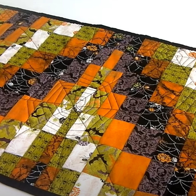 bargello halloween table runner quilting project tutorial