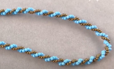 beaded necklace project tutorial make a spiral rope chain