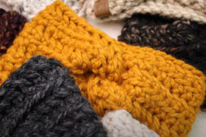 crochet winter headband craft project
