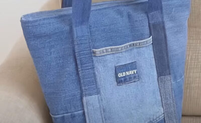 blue jean craft patchwork tote