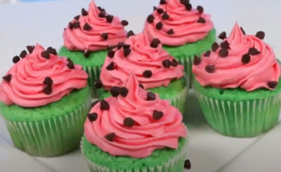 make decorate watermelon cupcakes