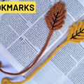 crochet leaf bookmark craft project