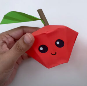 fold a origami apple paper craft