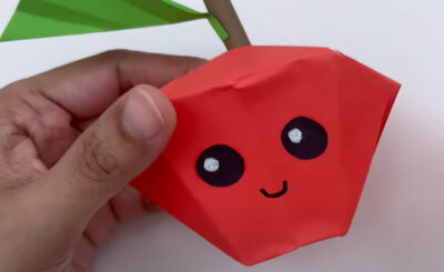 fold a origami apple paper craft