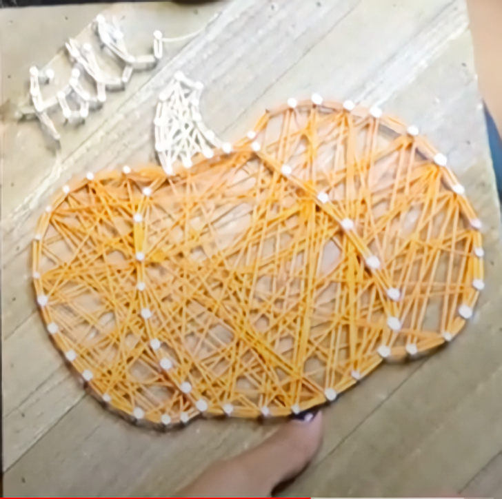 pumpkin string art crafts for teens